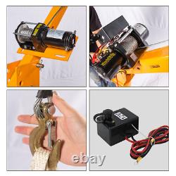 Treuil Électrique Discret 12v 3500lb Corde Synthétique Télécommande Sans Fil Garage Atelier