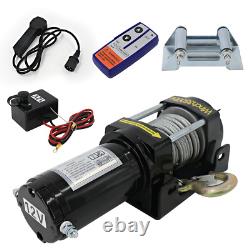 Treuil Électrique Discret 3500lbs 12v avec Corde Synthétique & Télécommande Sans Fil Garage