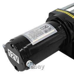Treuil Électrique Discret 3500lbs 12v avec Corde Synthétique & Télécommande Sans Fil Garage