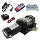 Treuil Électrique Invisible 12v 3500lbs Câble Synthétique Télécommandes Sans Fil Pour Garage