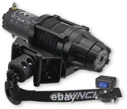 Treuil KFI Products 2500 série Assault pour ATV avec corde synthétique AS-25 argent noir