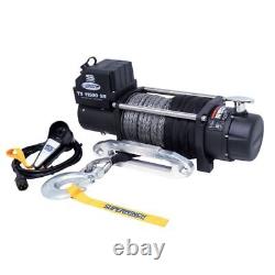 Treuil Superwinch 11500 LBS 12V DC 3/8in x 80ft avec corde synthétique Tiger Shark 11500