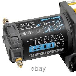 Treuil Superwinch Terra 2500SR pour VTT / VUT, 1,5 ch, traction de 2500 lb, corde synthétique.