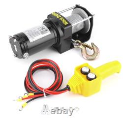 Treuil électrique 3500 lb 12V avec corde synthétique étanche pour ATV UTV bateau