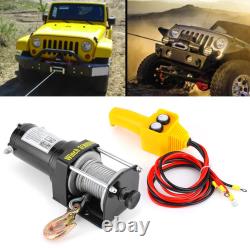 Treuil électrique 3500 lb 12V avec corde synthétique étanche pour ATV UTV bateau