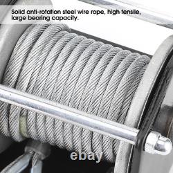 Treuil électrique 3500lbs 12V avec corde synthétique étanche pour ATV UTV bateau tout-terrain