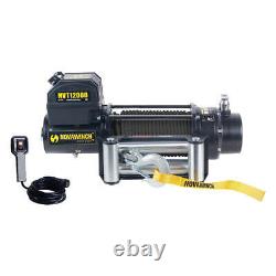 Treuil électrique NNEDPE 12000LBS 12V avec corde synthétique pour camion tout-terrain 4x4