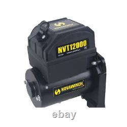 Treuil électrique NNEDPE 12000LBS 12V avec corde synthétique pour camion tout-terrain 4x4