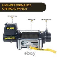 Treuil électrique NNEDPE 12000LBS 12V avec corde synthétique pour camion tout-terrain 4x4