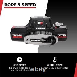 Treuil électrique Warrior Winches Gladiator F-Type 12,500lbs avec corde synthétique