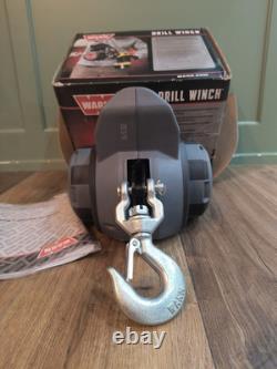 Treuil portable WARN 101575 avec perceuse à main et corde synthétique de 750 lb sur 40 pieds