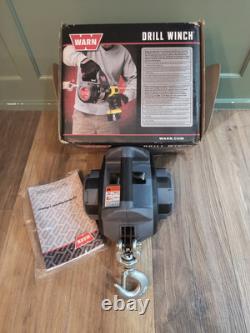 Treuil portable WARN 101575 avec perceuse à main et corde synthétique de 750 lb sur 40 pieds