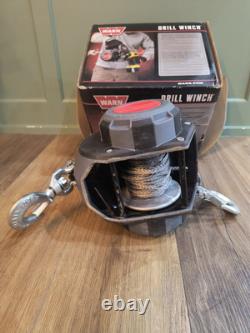 Treuil portable WARN 101575 avec perceuse à main et corde synthétique de 750 lb sur 40 pieds
