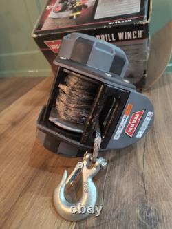 Treuil portable WARN 101575 avec perceuse à main et corde synthétique de 750 lb sur 40 pieds