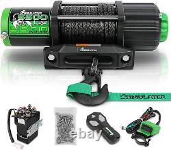 Treuilla ATV/UTV de 5500LB, Treuilla électrique 12V, Treuilla avec corde synthétique de 1/4'' X 50', Wi