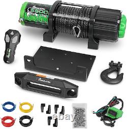 Treuilla ATV/UTV de 5500LB, Treuilla électrique 12V, Treuilla avec corde synthétique de 1/4'' X 50', Wi