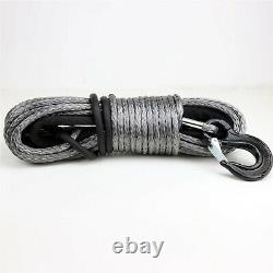 Tuff Stuff Ts-syn-34-gr Synthetic Winch Rope Grey Avec Rock Guard Black 17,500lb