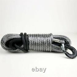 Tuff Stuff Ts-syn-34-gr Synthetic Winch Rope Grey Avec Rock Guard Black 17,500lb