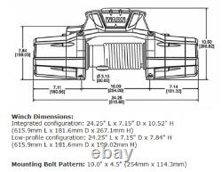 Véritable treuil Warn 10 000 lb Zeon Platinum 10K-S avec corde synthétique 12V. 92815