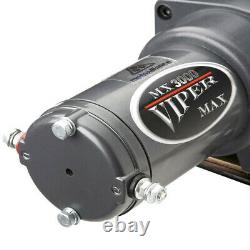 Viper Max 3000 Lb Atv Utv Treuil Kit Avec 50 Pieds Câble De Corde Synthétique Sxs 4x4